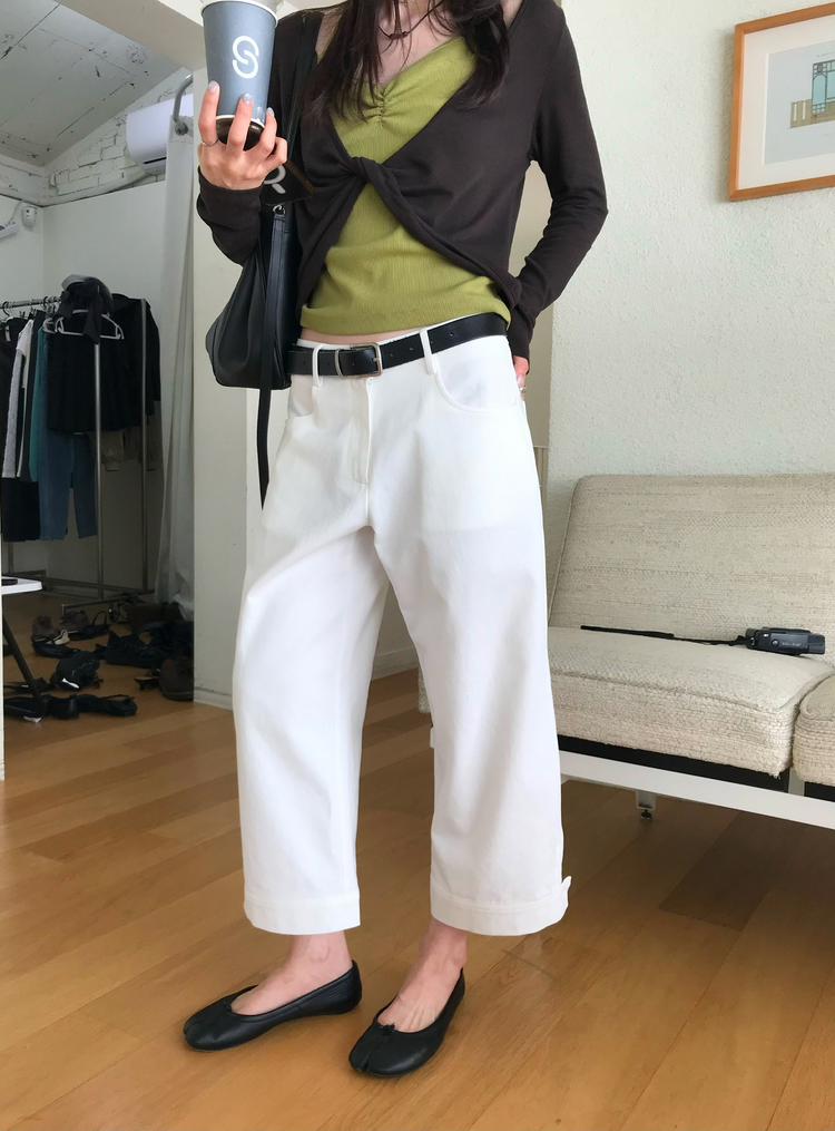 抓皺壓線掛脖背心