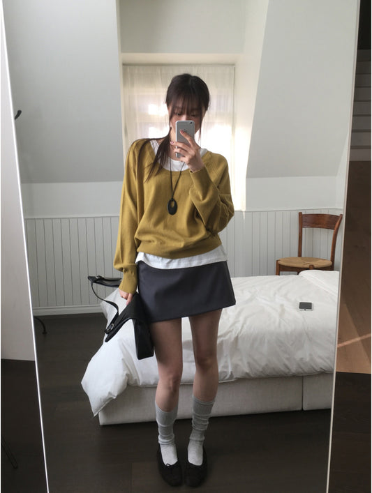 經典極簡低腰裙褲