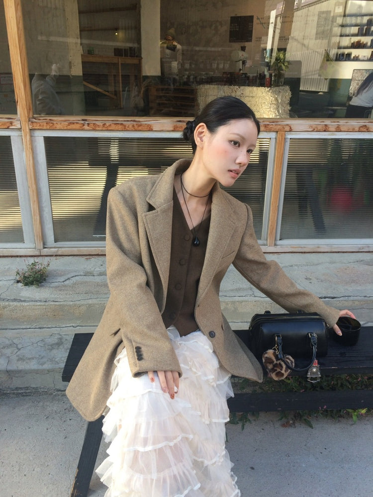 極美透紗蛋糕層次感及踝裙