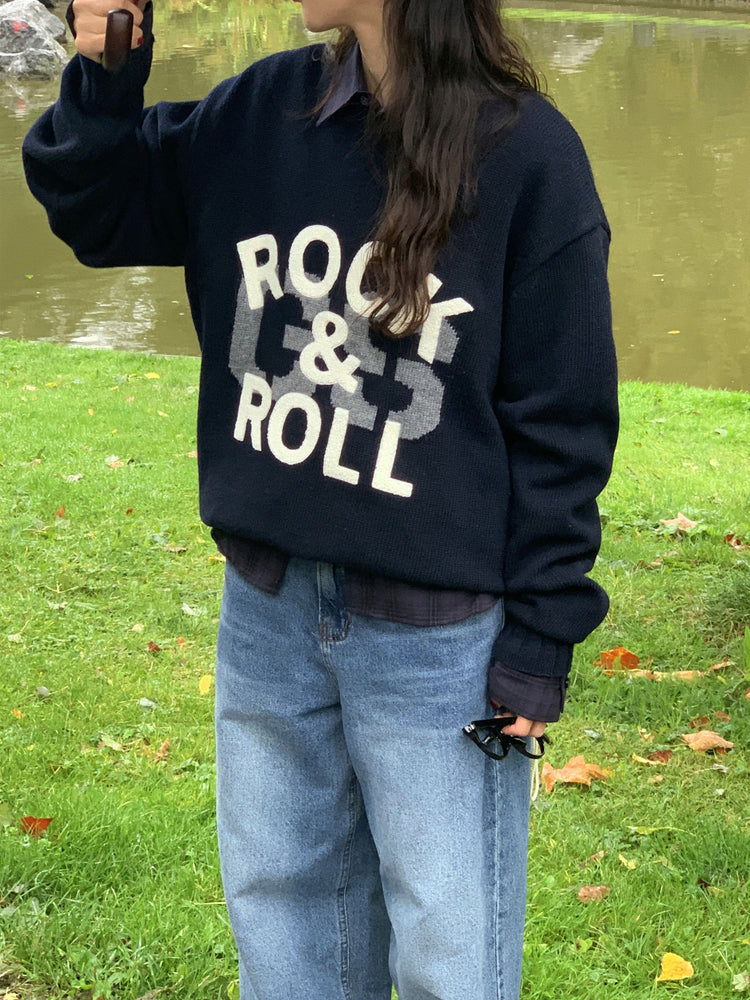 復古美刷色微鬆直筒牛仔褲