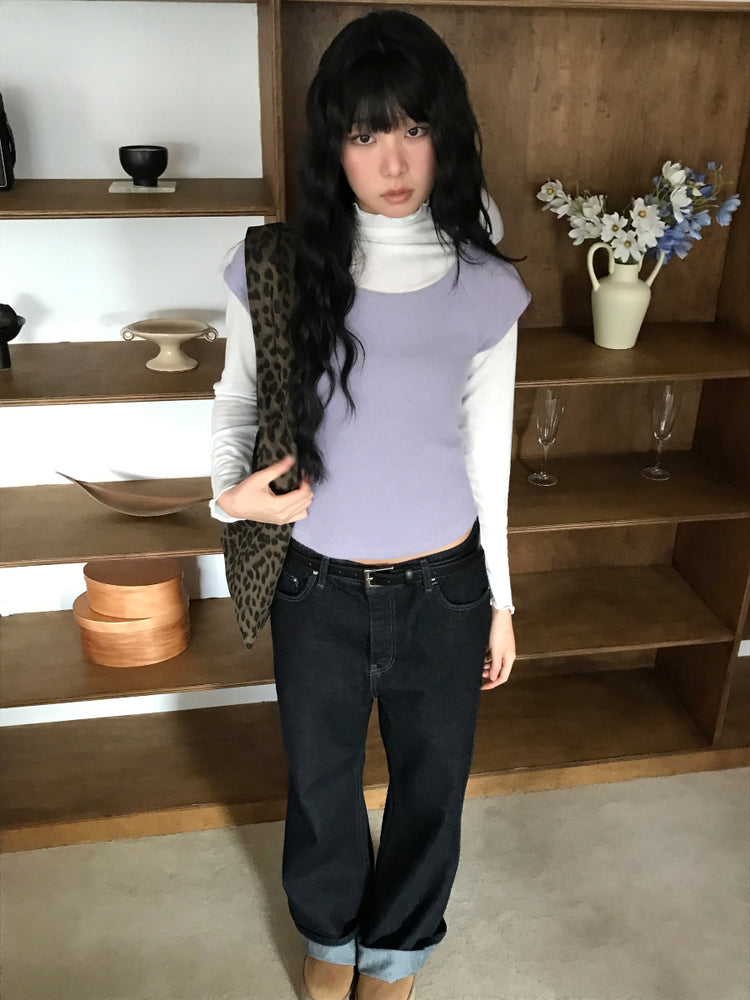 拉克蘭袖弧下擺修身上衣