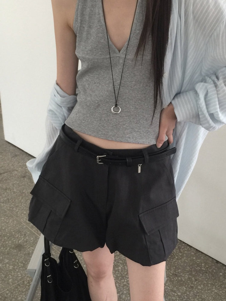 工裝花苞設計感短褲