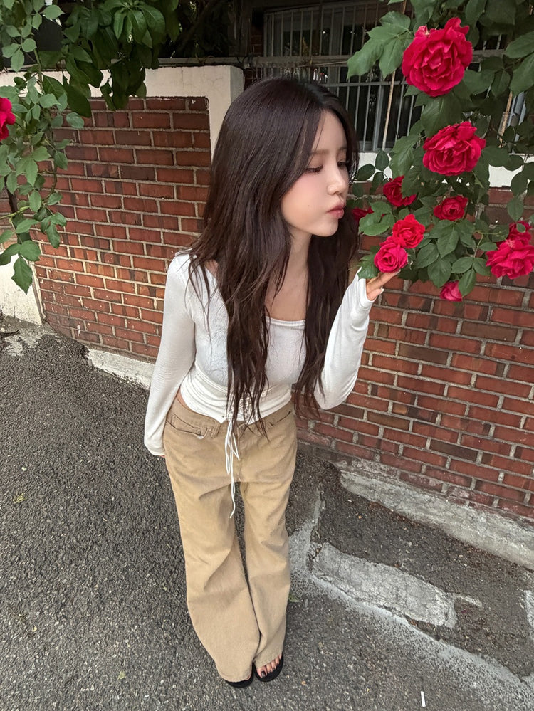 美肩馬甲綁帶設計感上衣