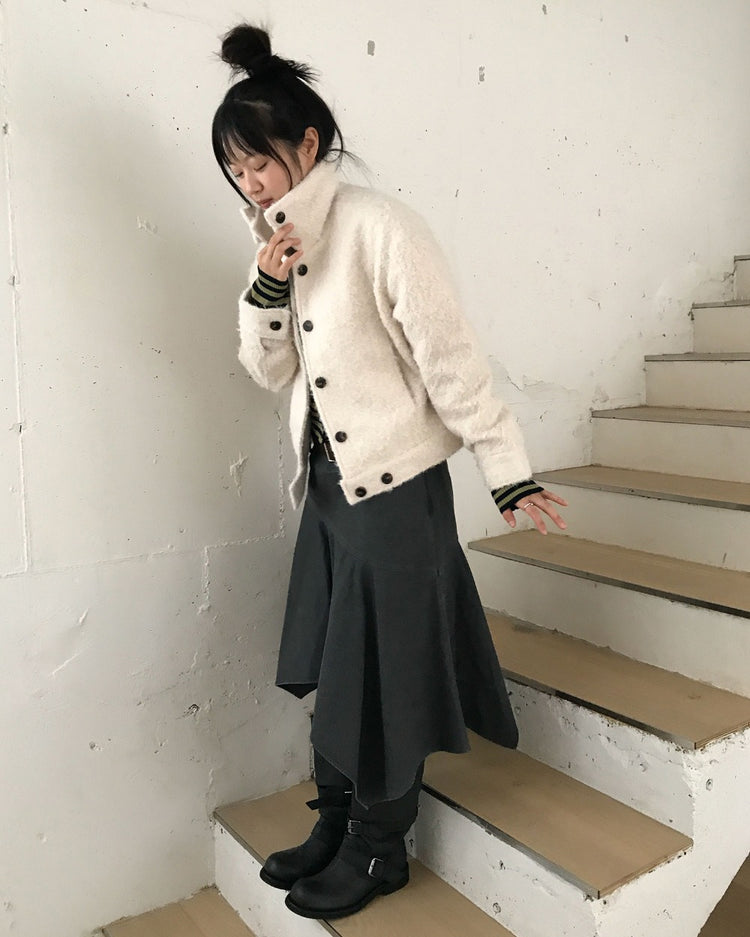 洗水不規則設計感半裙