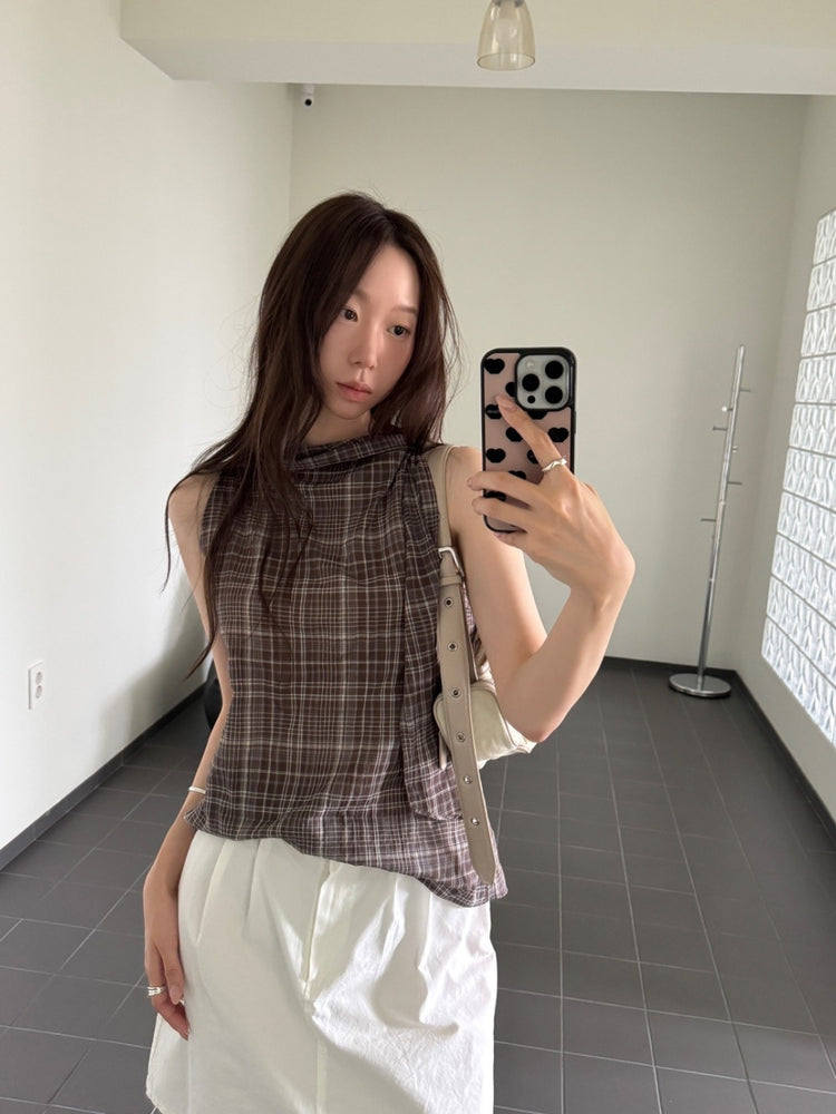 雙壓褶細節半裙