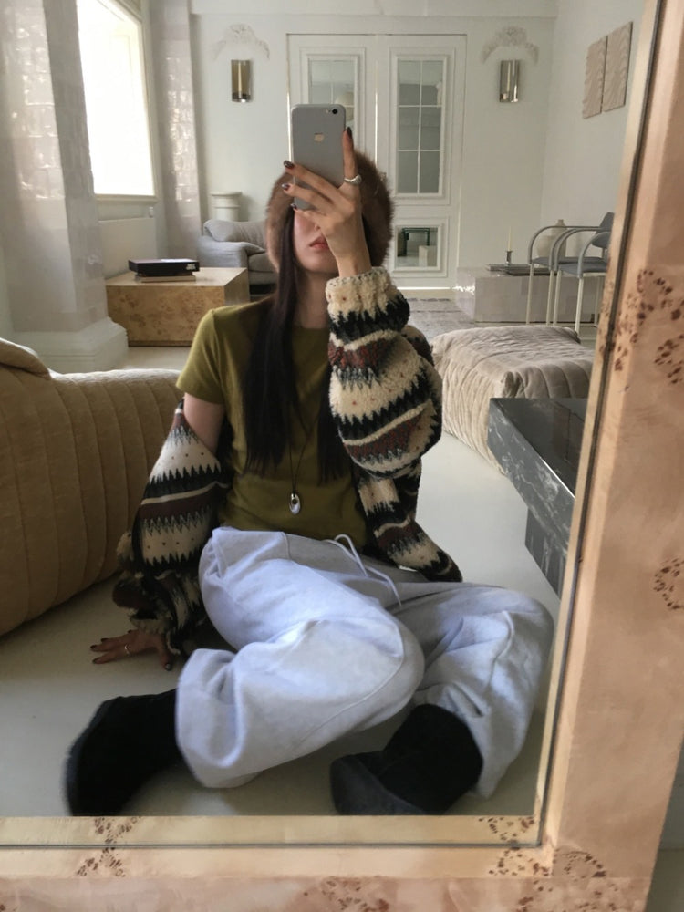 毛絨質感頭帶/圍巾