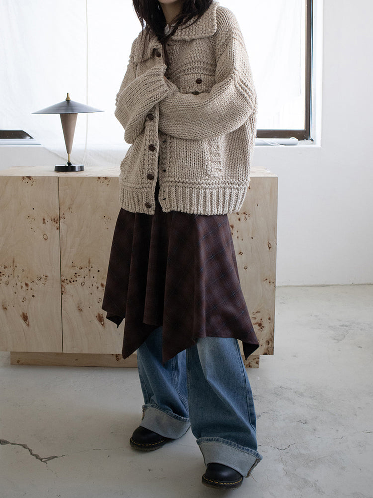 復古美色率性牛仔闊褲