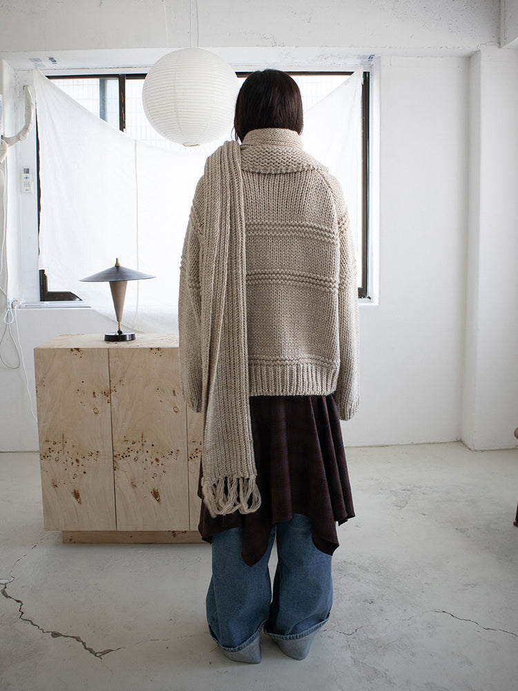 格紋不規則下擺半裙