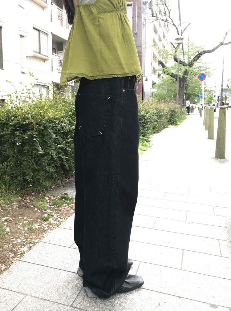 口袋明線細節牛仔褲