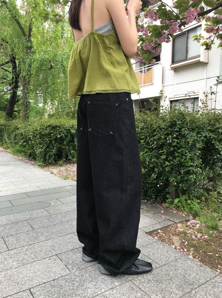 口袋明線細節牛仔褲
