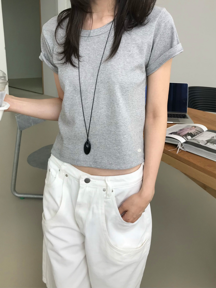 雙層口袋設計感細節六分褲