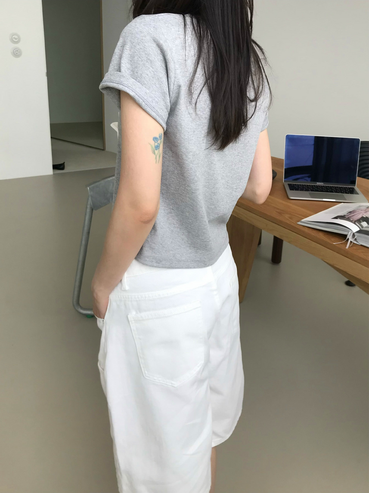 雙層口袋設計感細節六分褲