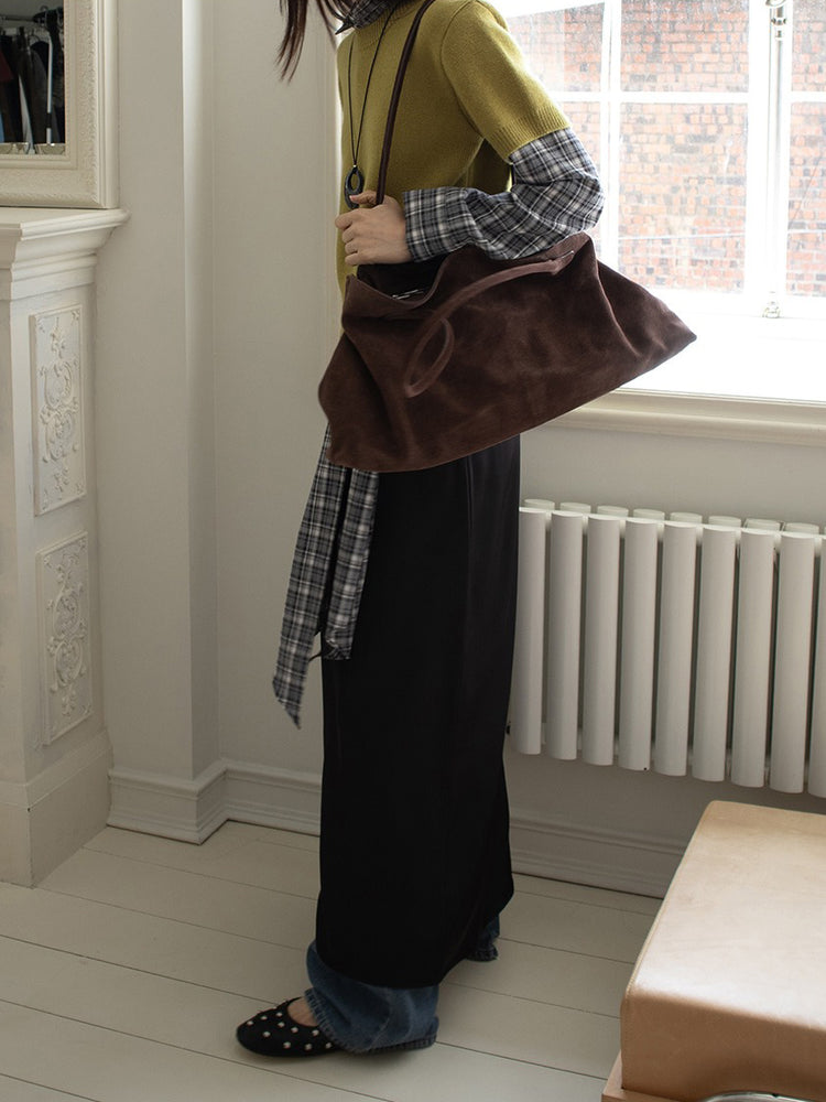 美色霧光澤感及踝裙