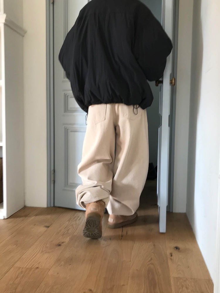 基礎美色內刷毛繭型褲