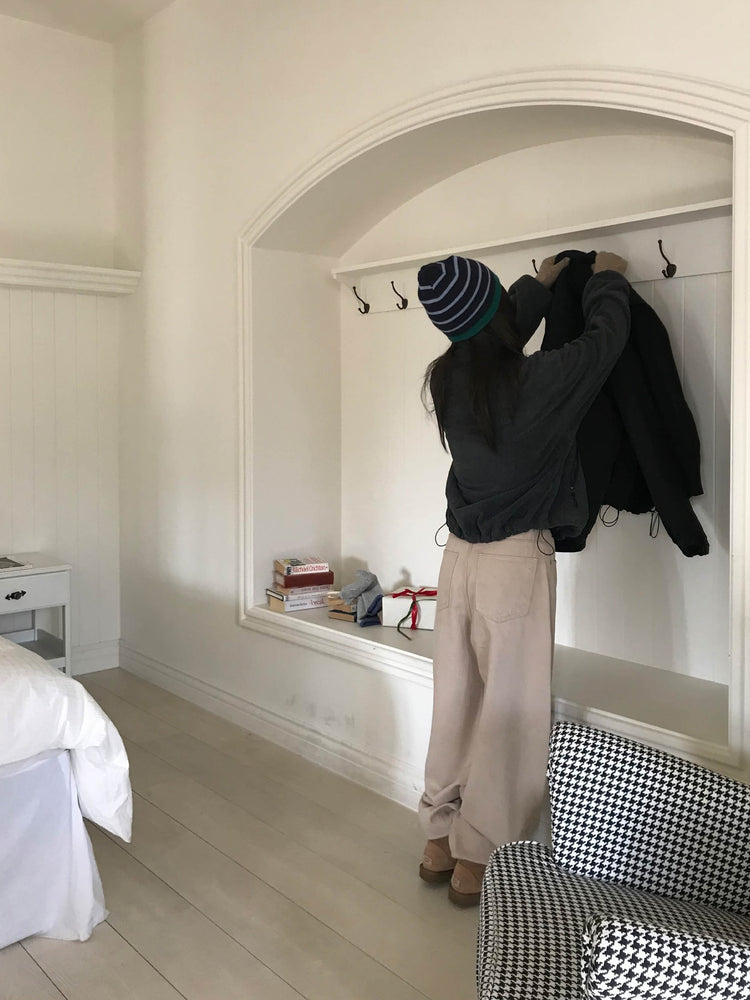 基礎美色內刷毛繭型褲