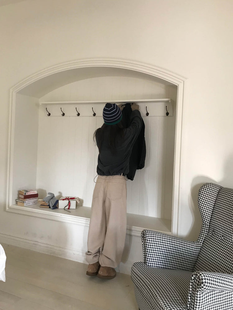 基礎美色內刷毛繭型褲