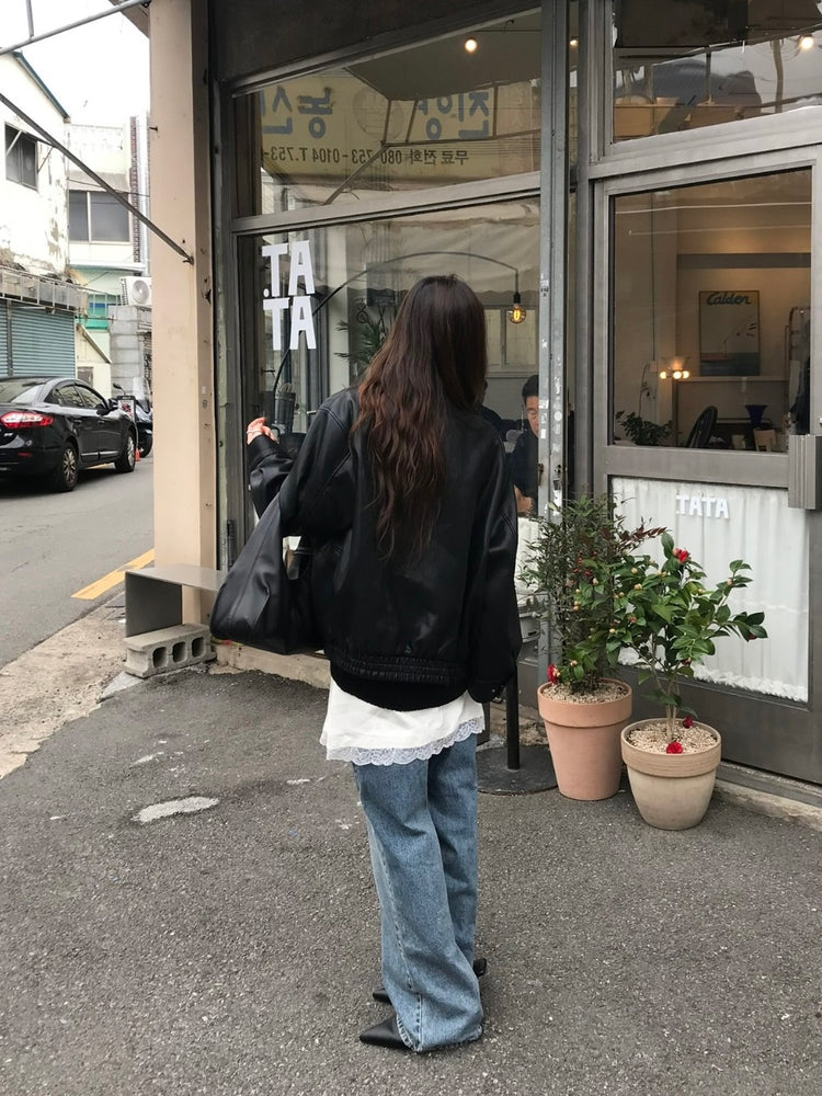 透膚V領坑紋顯瘦針織上衣