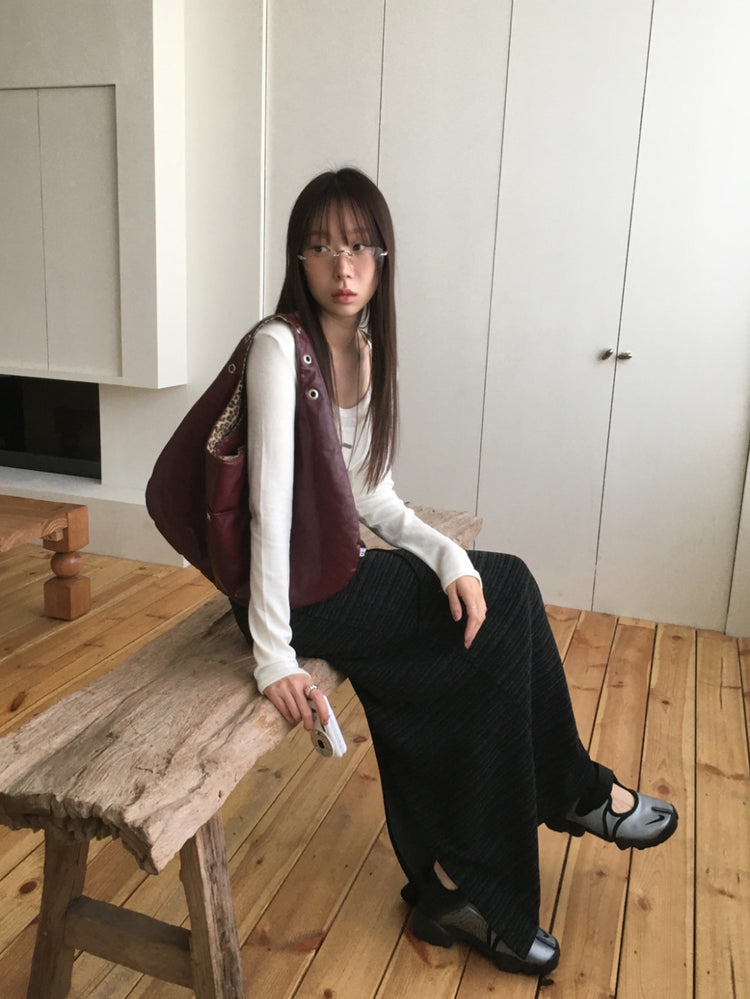 微透羊毛鐵扣細節上衣