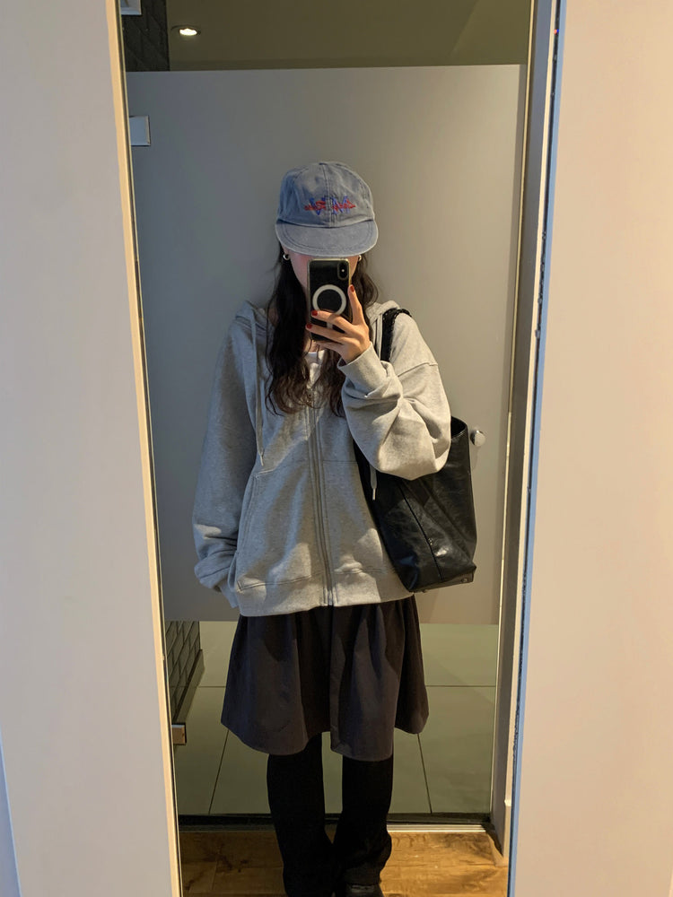 寬腰頭雙扣細節半裙