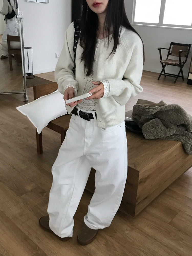 背口袋細節寬鬆直褲