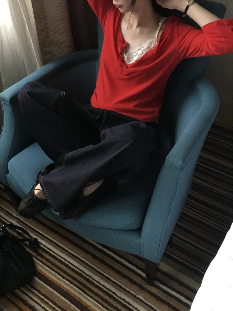 美色亨利領反折袖細節上衣