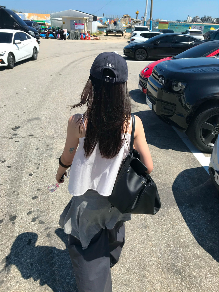 輕薄抽繩口袋寬鬆工裝褲
