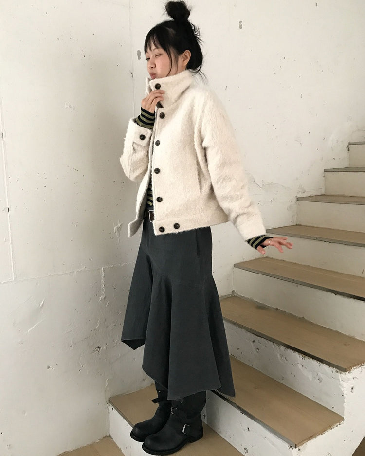 洗水不規則設計感半裙