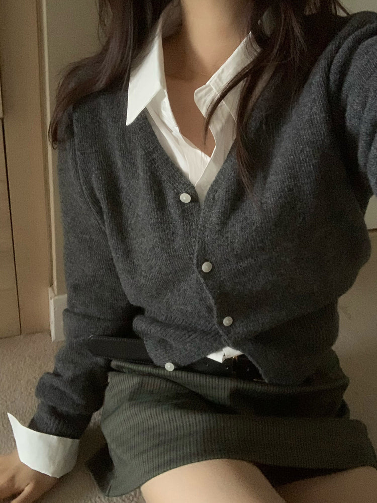 低腰紋理基礎短裙