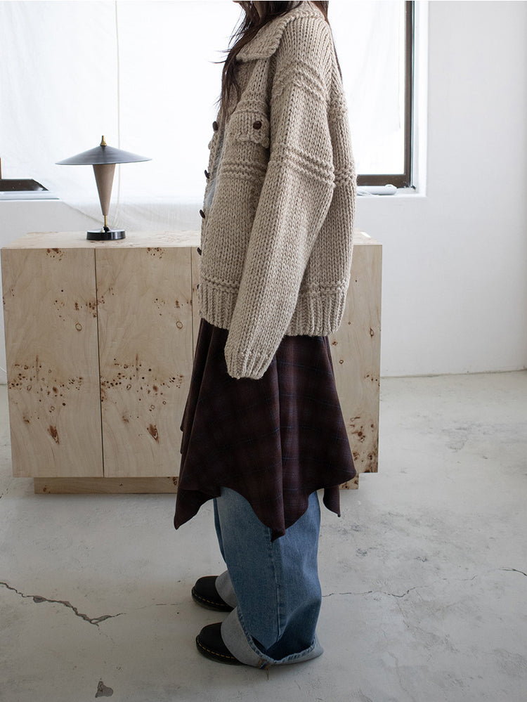 復古美色率性牛仔闊褲