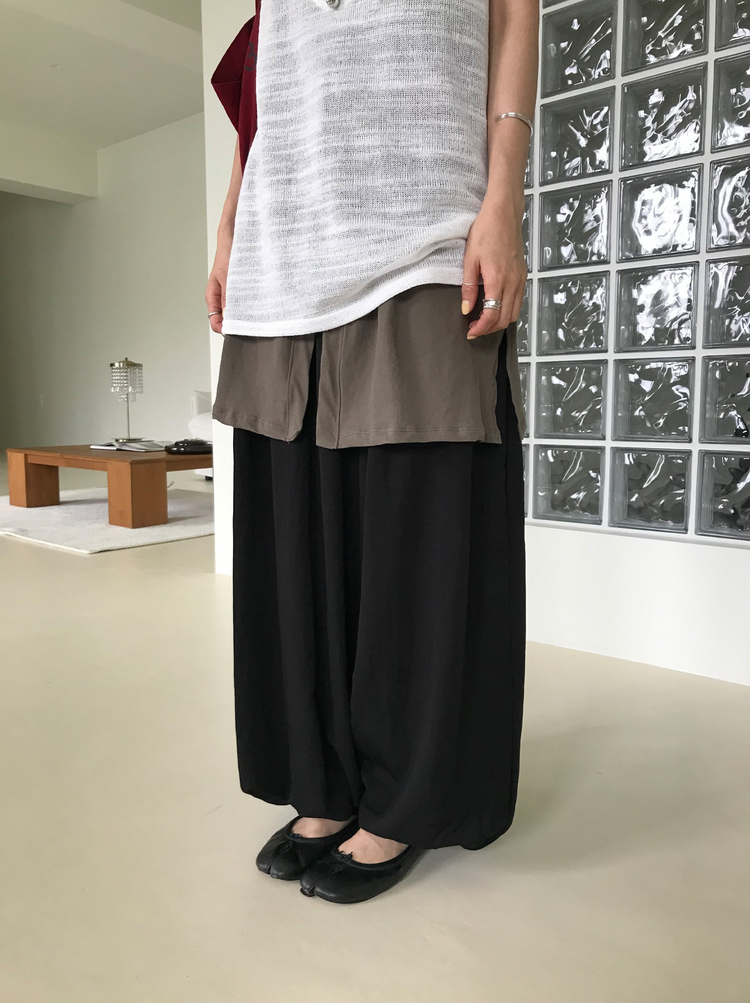 氣球輕薄垂感休閒褲
