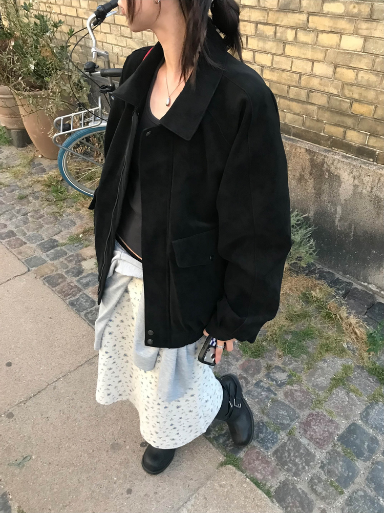 蕾絲邊小碎花細節半裙