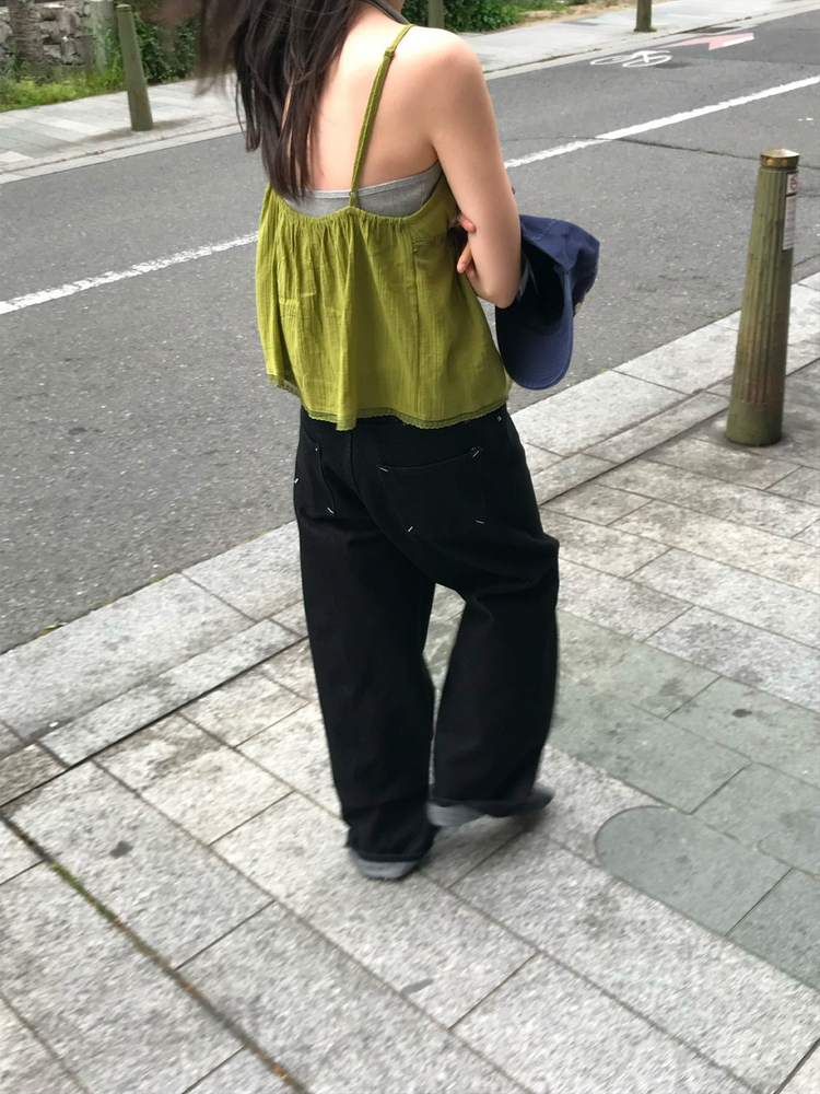 口袋明線細節牛仔褲