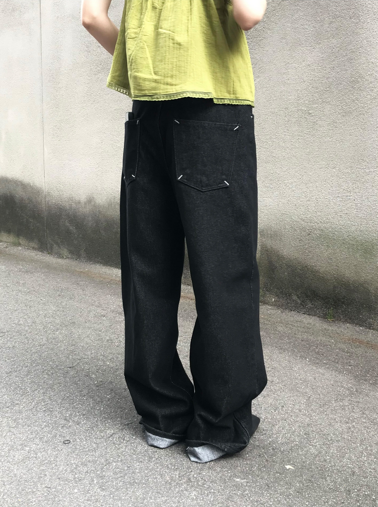 口袋明線細節牛仔褲