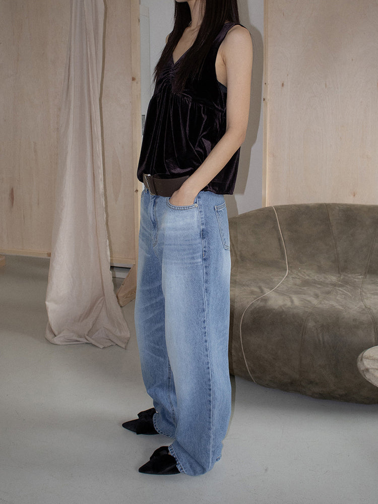 經典蝴蝶結絲絨質感尖頭鞋