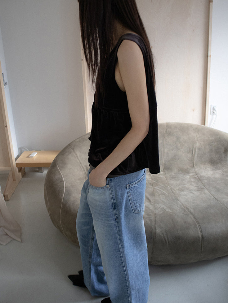 經典蝴蝶結絲絨質感尖頭鞋