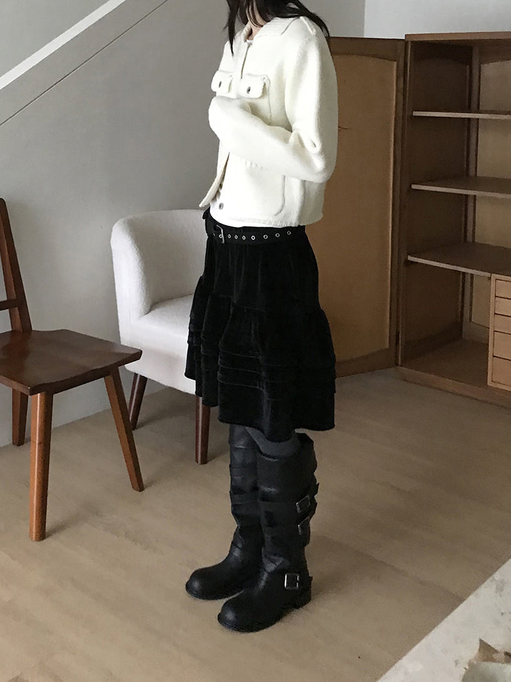 側扣細節率性長靴