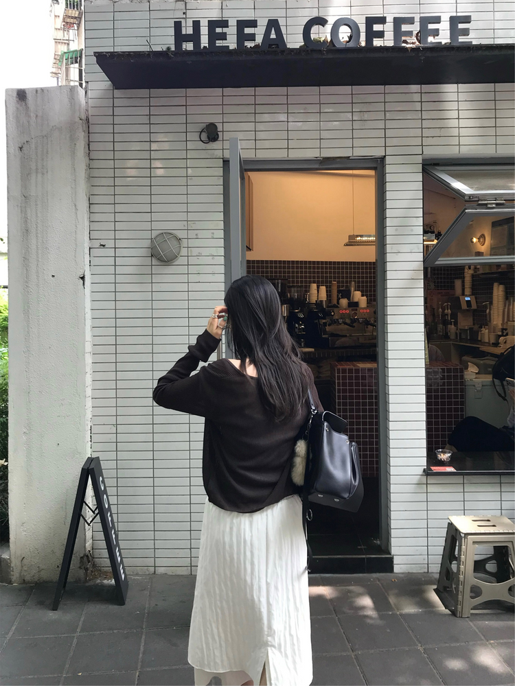 美色透膚扣鈕細節背心