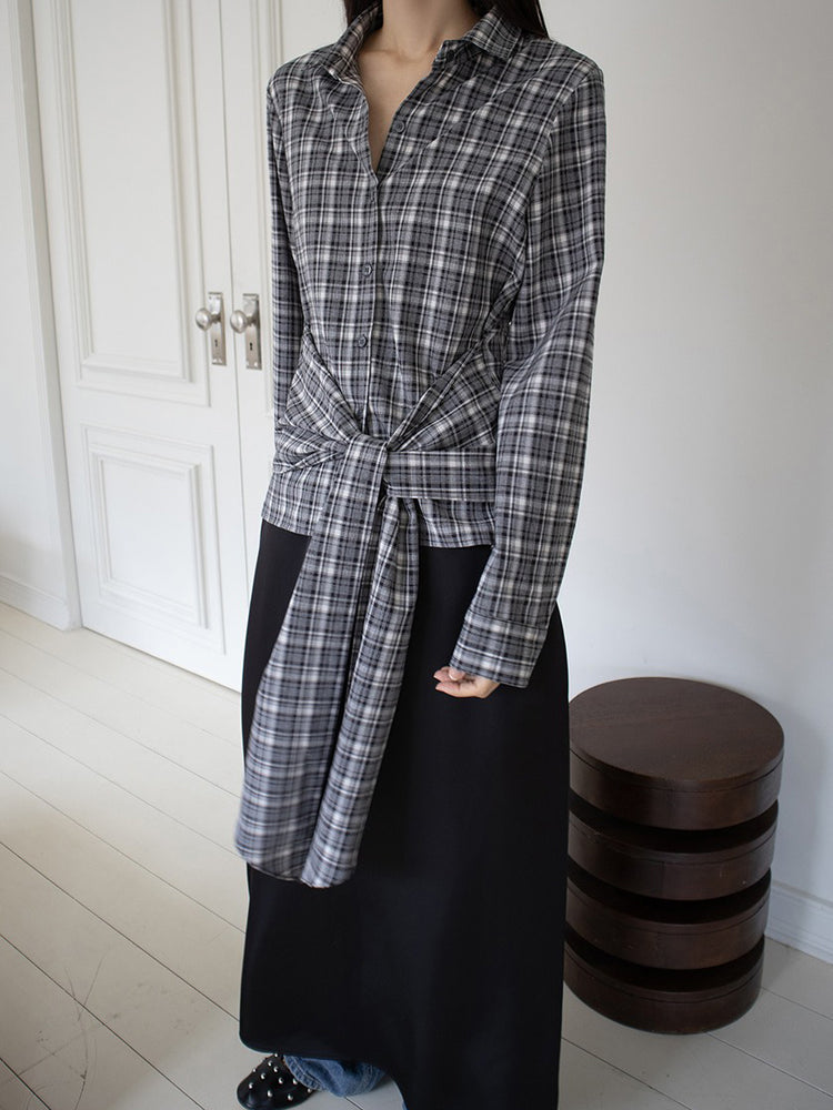 美色霧光澤感及踝裙