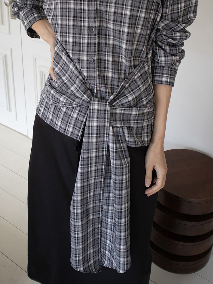 美色霧光澤感及踝裙