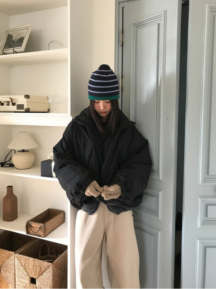 基礎美色內刷毛繭型褲