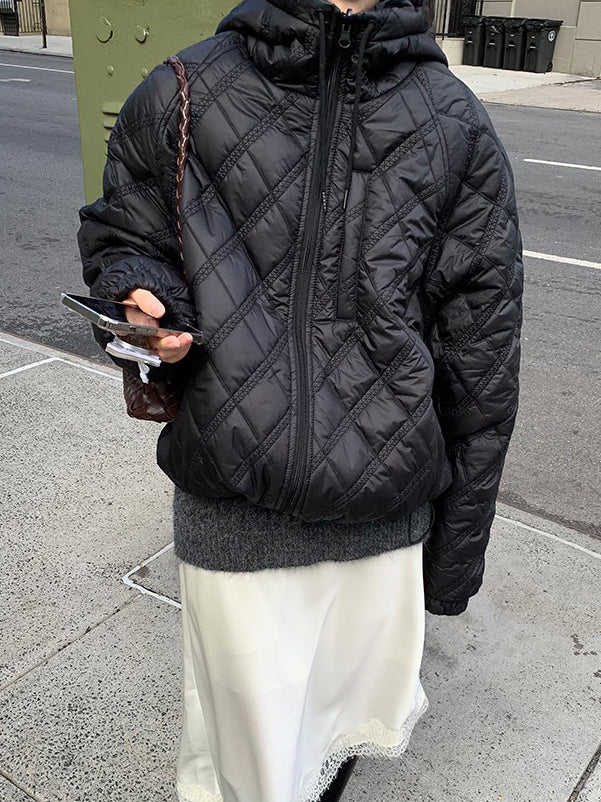 光澤感蕾絲邊不對稱細節半裙