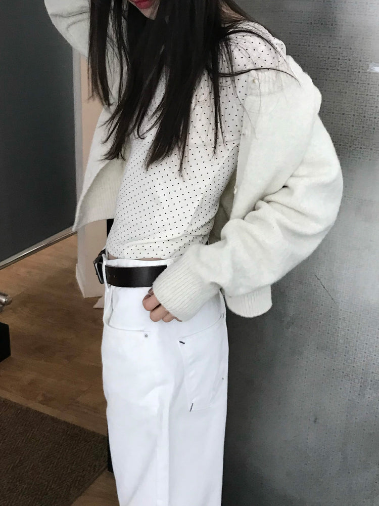 背口袋細節寬鬆直褲