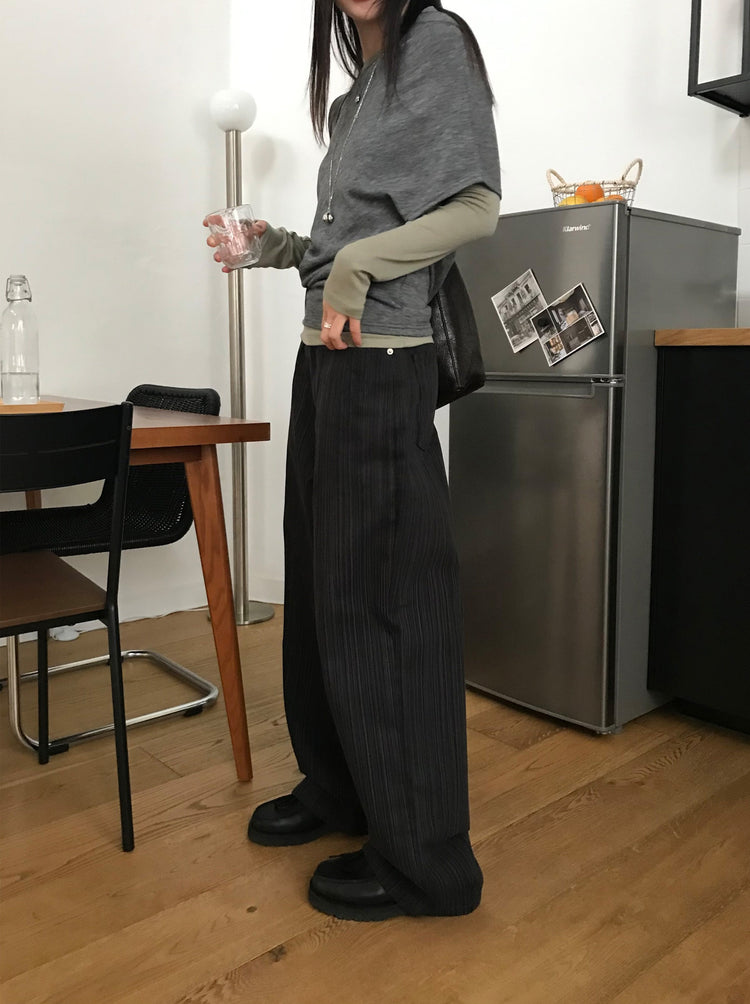 美色船領修身上衣