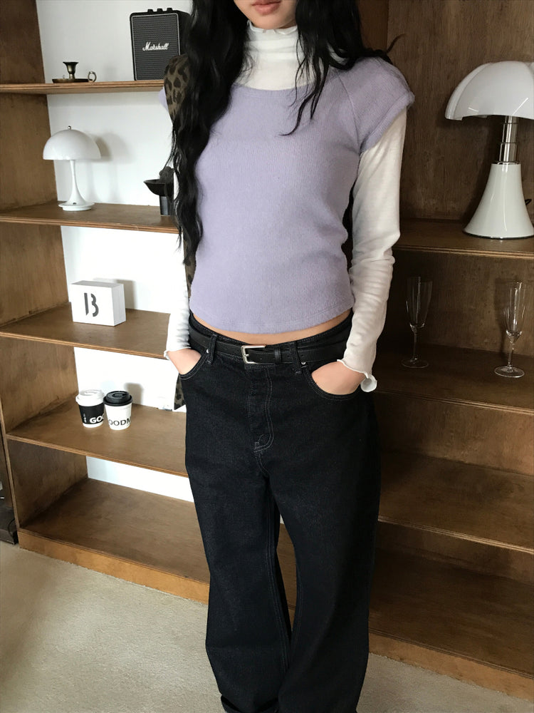 拉克蘭袖弧下擺修身上衣