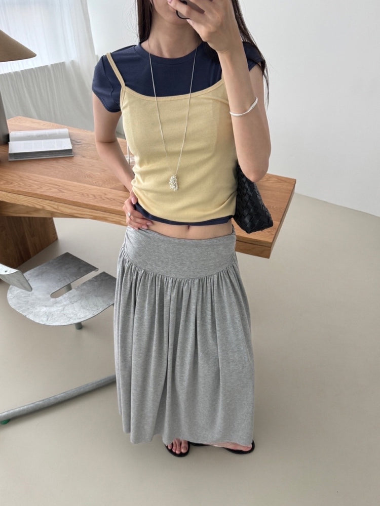 簡約美色修身背心