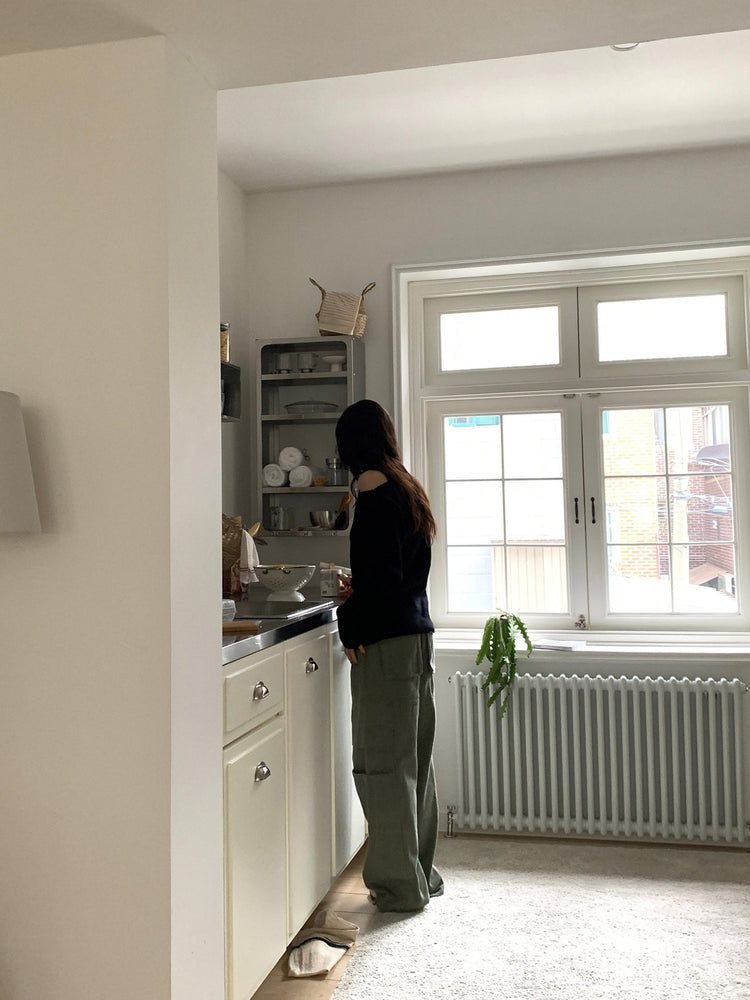 坑紋側開叉扣鈕細節針織上衣