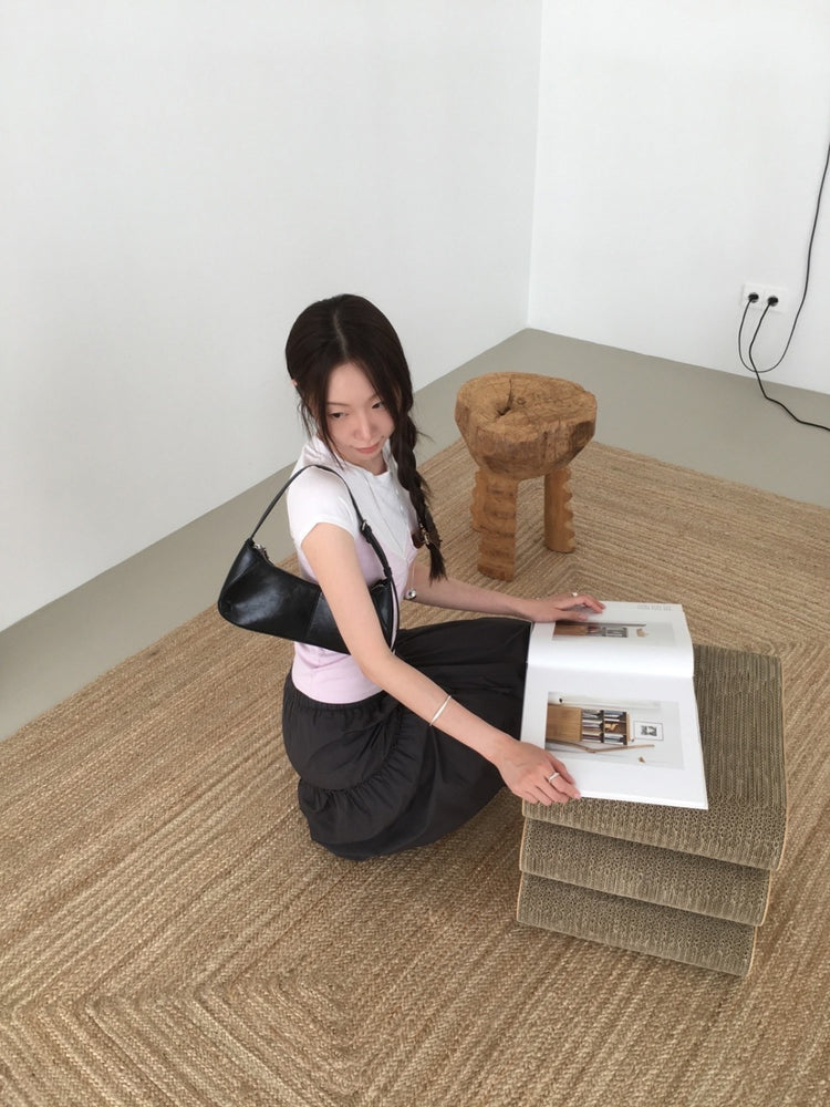 美色飛袖細節修身上衣