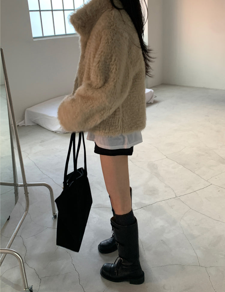 率性側扣綁帶長靴