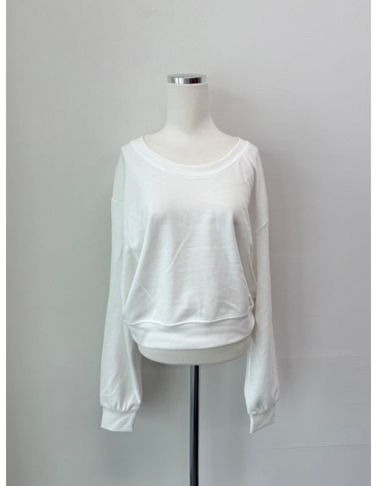 美肩U領修腰上衣