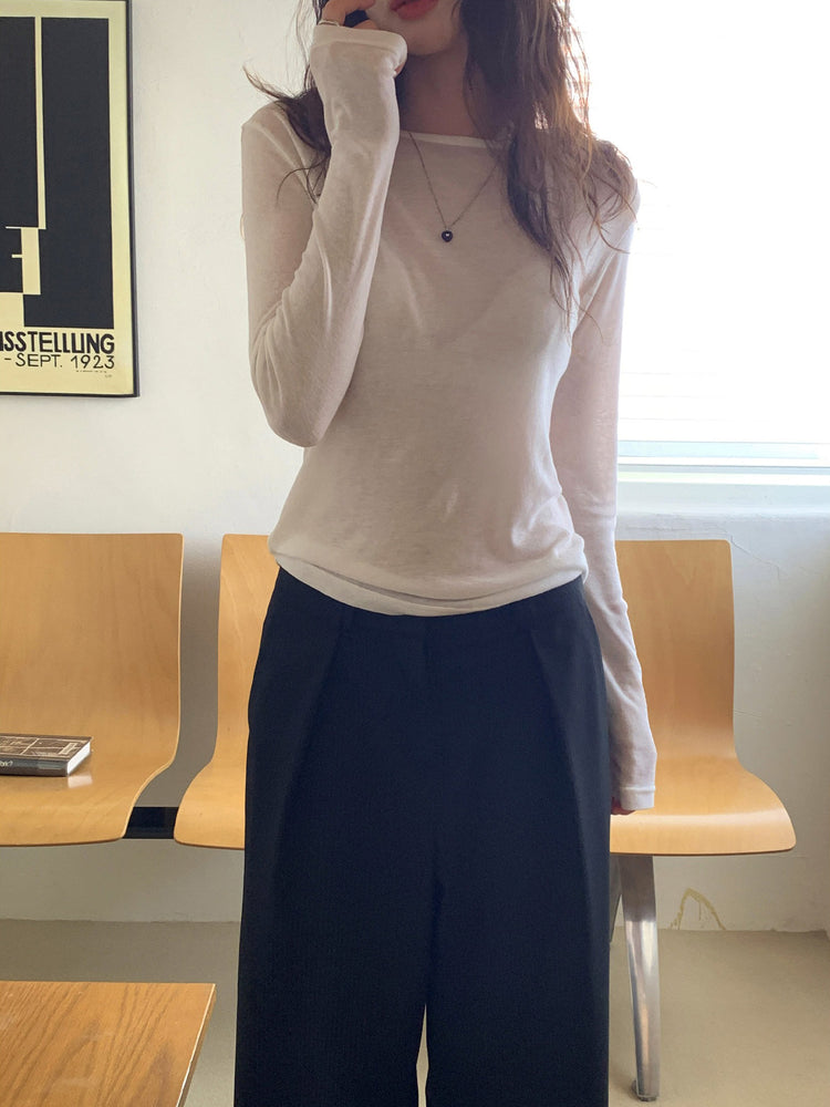 美色透膚基礎上衣